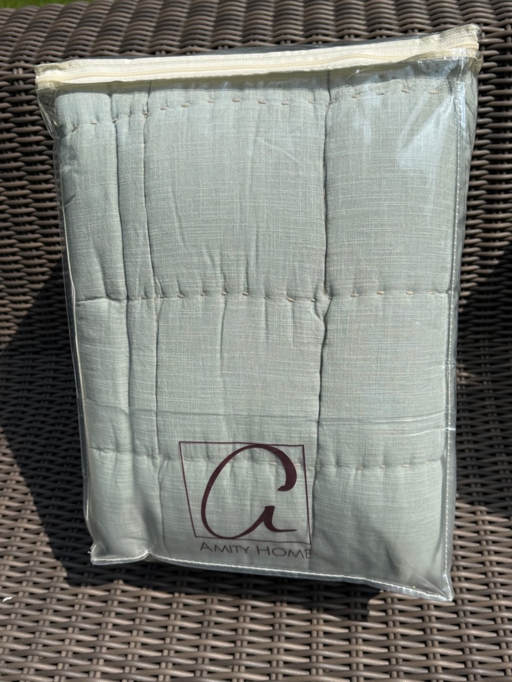 Frontgate Reversible Handcrafted Cotton Slub Quilt - NWT